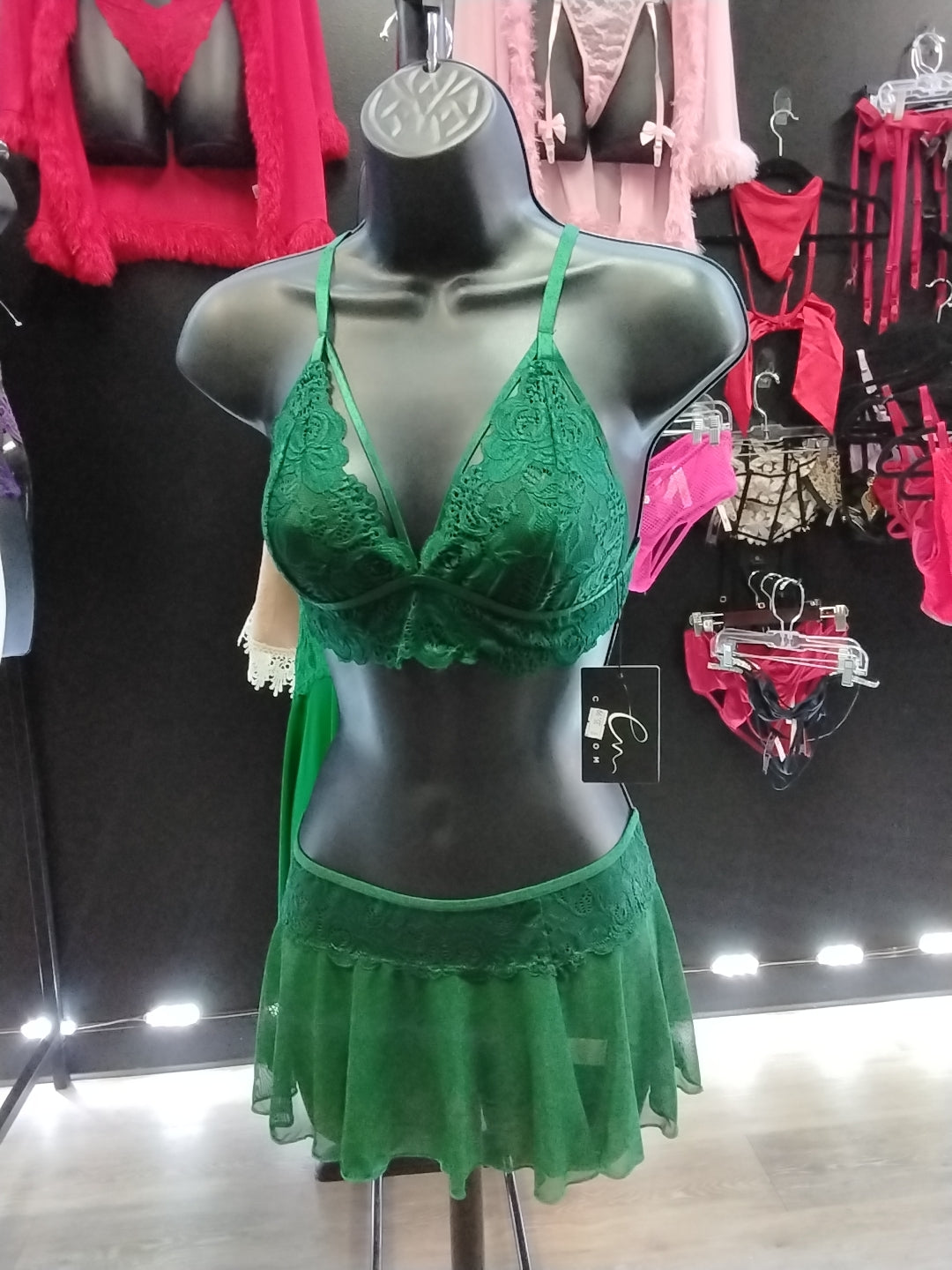 Hunter Green 3pc Thong Set